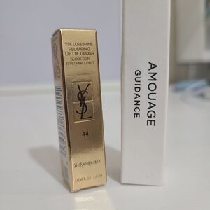 Yves Saint Laurent Gold Lip Oil Gloss and FREE Amouage Guidance Tester Perfume.
